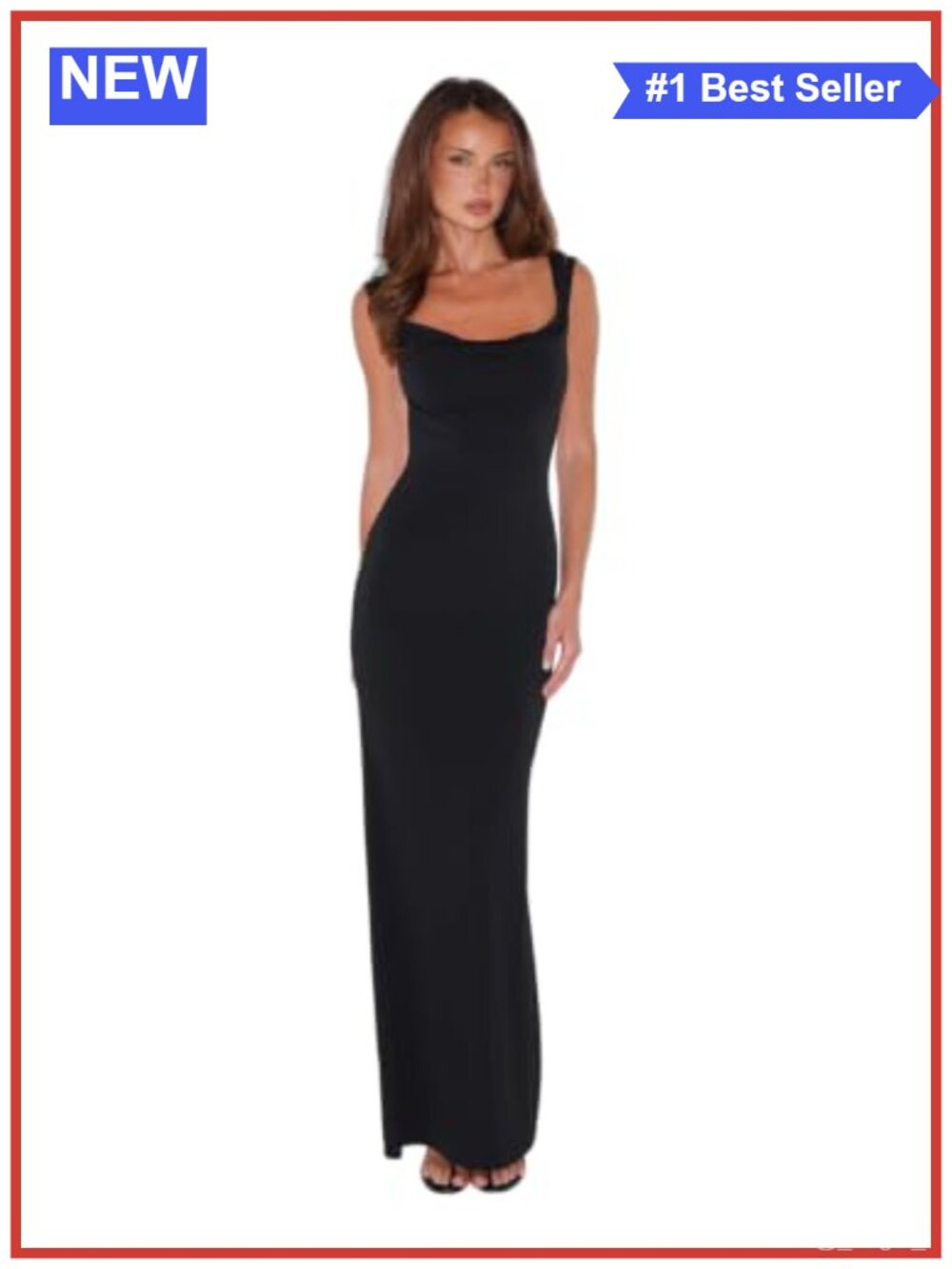 Tiger Mist Women's Morana Backless Maxi Dress Cowl Neck Sculpting Fit